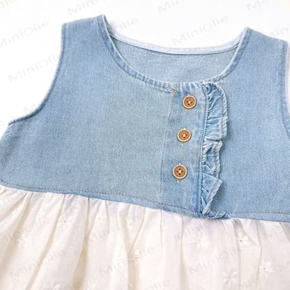 Set für Kinder-Mädchen: Denim Lace und Hose - image 2
