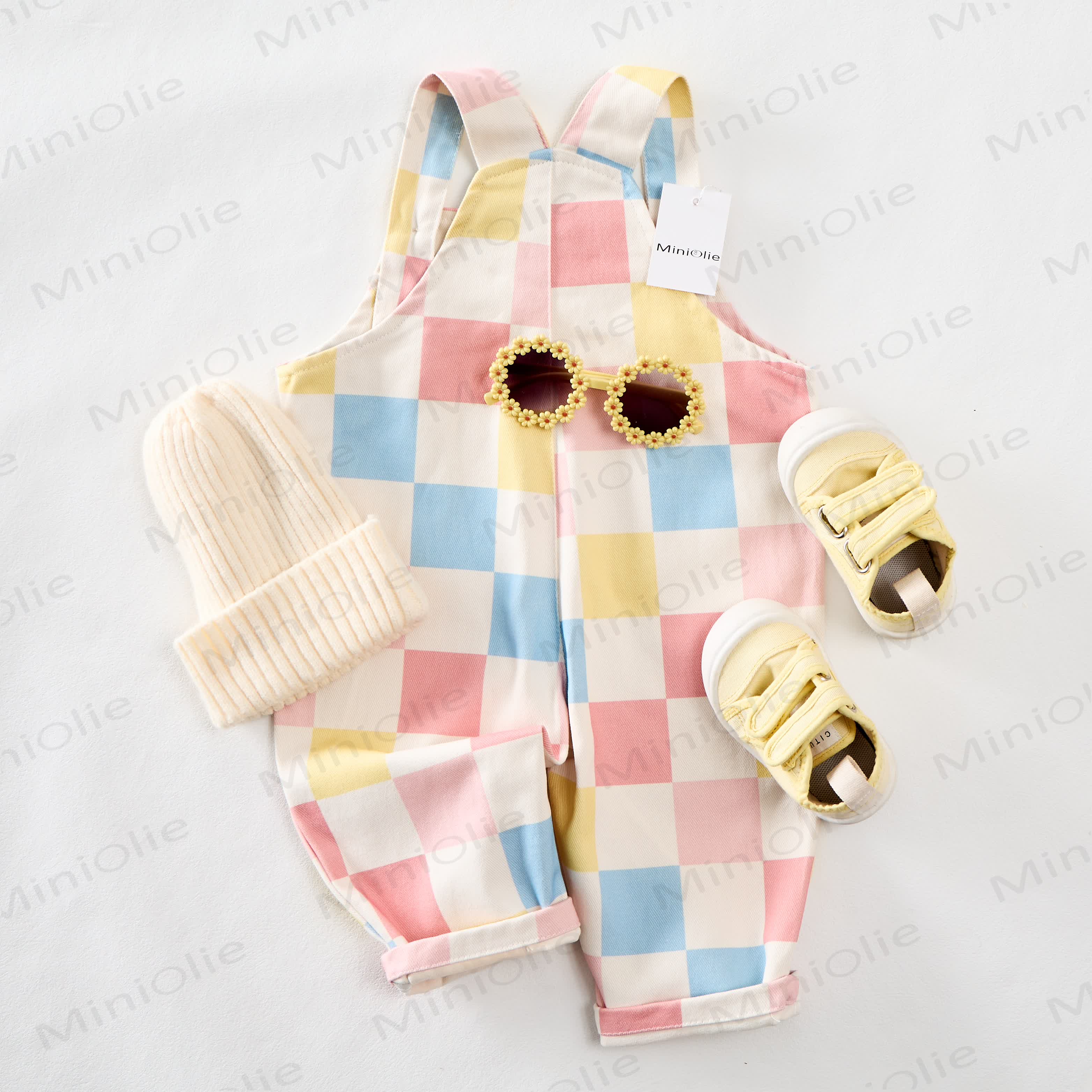 Baby Kleinkind Schachbrett und Overalls - image 7