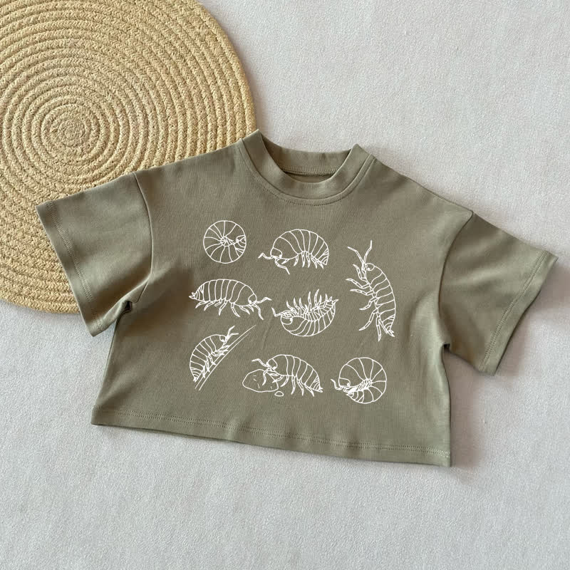 Sommer Freizeit-T-Shirt für Baby -Kolbenkäfer - Grau Grün - 2-3J - image 1