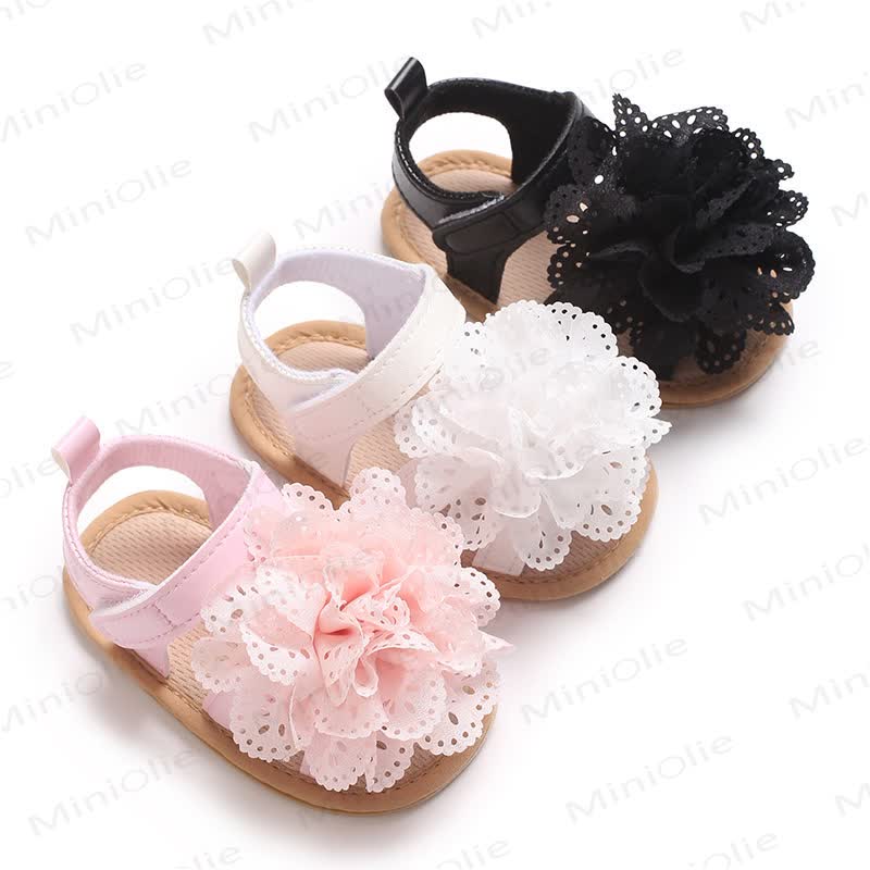 Baby Lauflernsandalen mit Lace und Blume - image 2