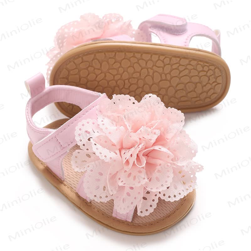 Baby Lauflernsandalen mit Lace und Blume - image 12