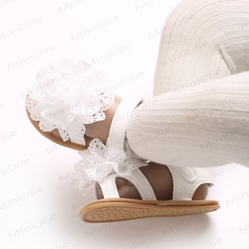 Baby Lauflernsandalen mit Lace und Blume - image 26