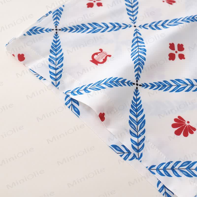 Kleid aus Blumen mit Smok-Einsatz und Blumenmuster für Kleinkind - image 14