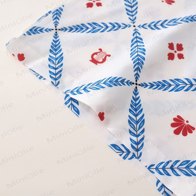 Kleid aus Blumen mit Smok-Einsatz und Blumenmuster für Kleinkind - image 14