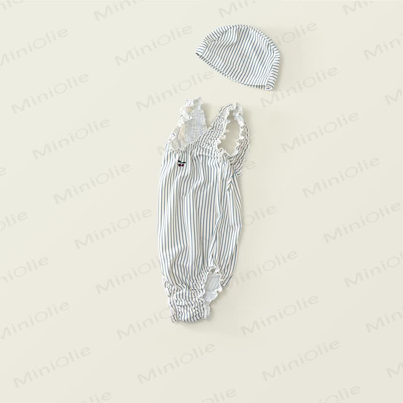 Kleinkind Mädchen Punktmuster Schwimmen Kleid aus weichem Stretchmaterial - image 6