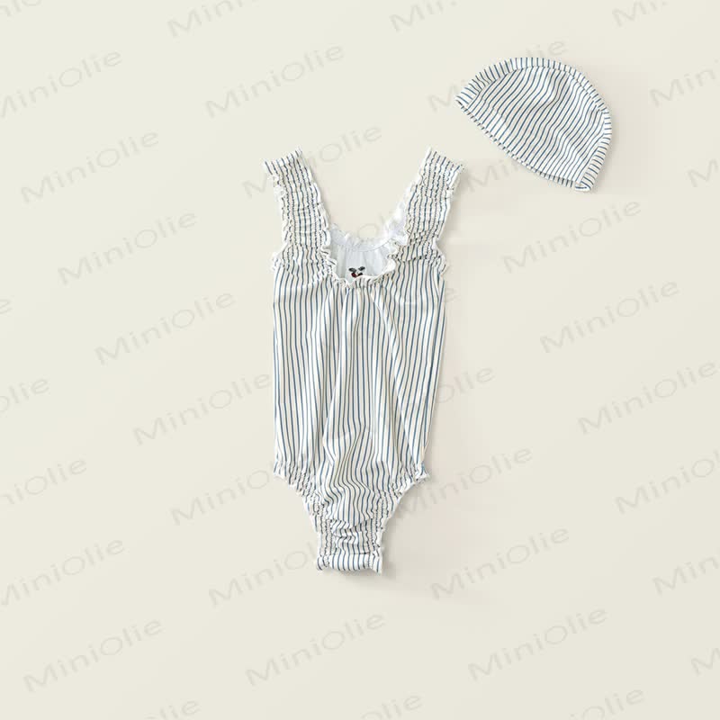 Kleinkind Mädchen Punktmuster Schwimmen Kleid aus weichem Stretchmaterial - image 7