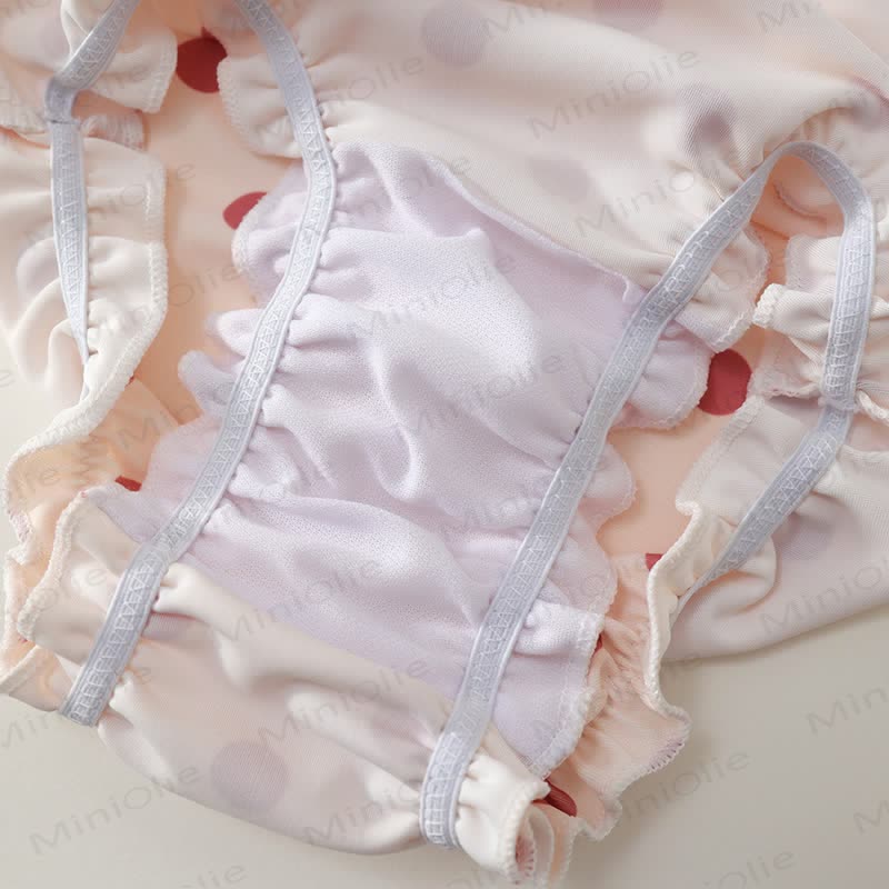 Kleinkind Mädchen Punktmuster Schwimmen Kleid aus weichem Stretchmaterial - image 12