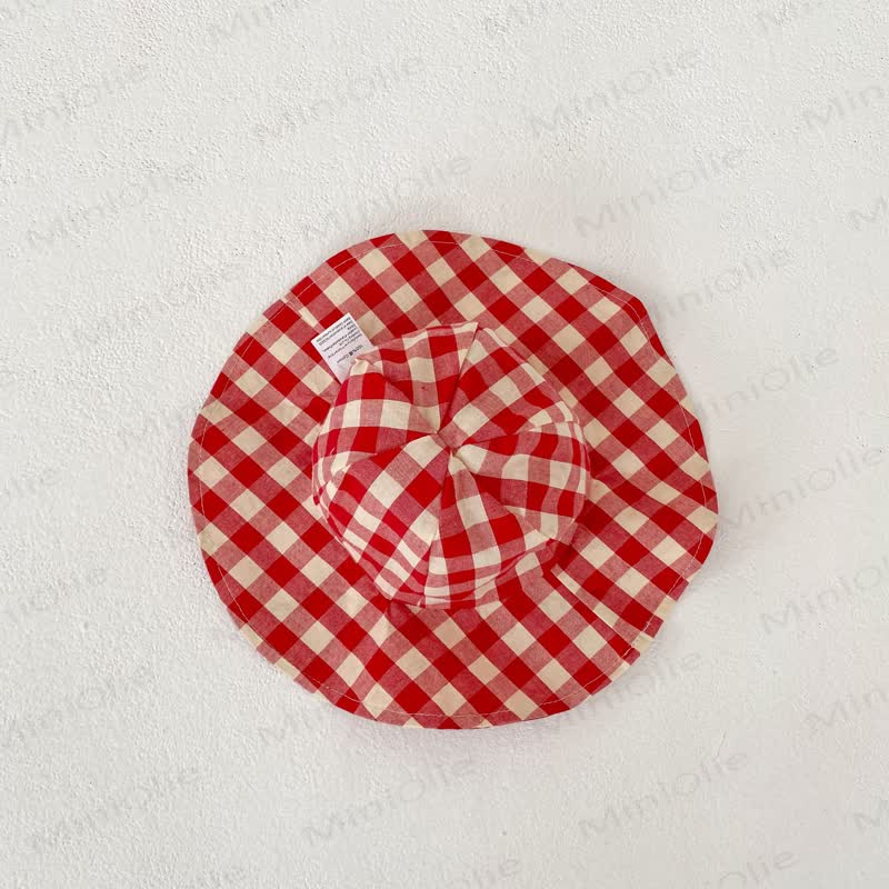 Set aus Beige Tanktop und rot- Plaid Shorts für Baby oder Hut - Roter Hut - 3-4J - image 4