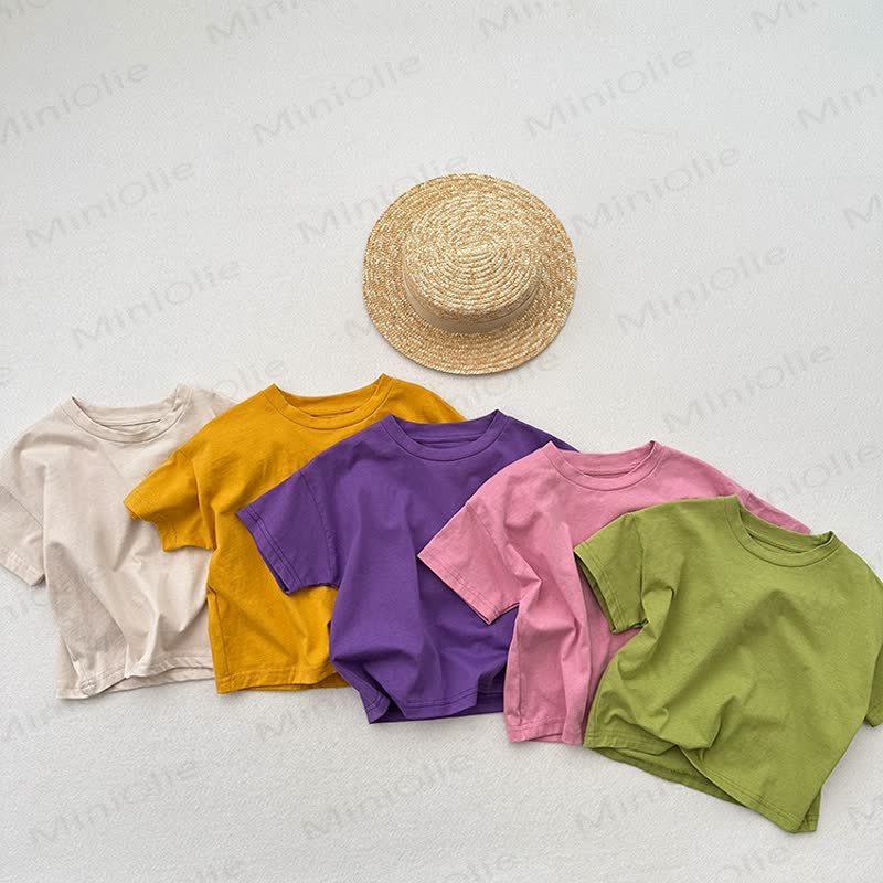 Sommer -T-Shirt für Kleinkind , Einfarbig, Rundhalsausschnitt - image 1