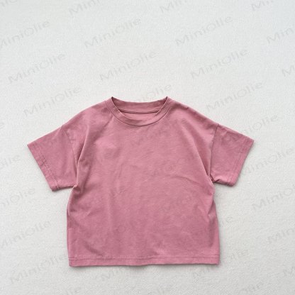 Sommer -T-Shirt für Kleinkind , Einfarbig, Rundhalsausschnitt - Rosa - 6-7J - image 2