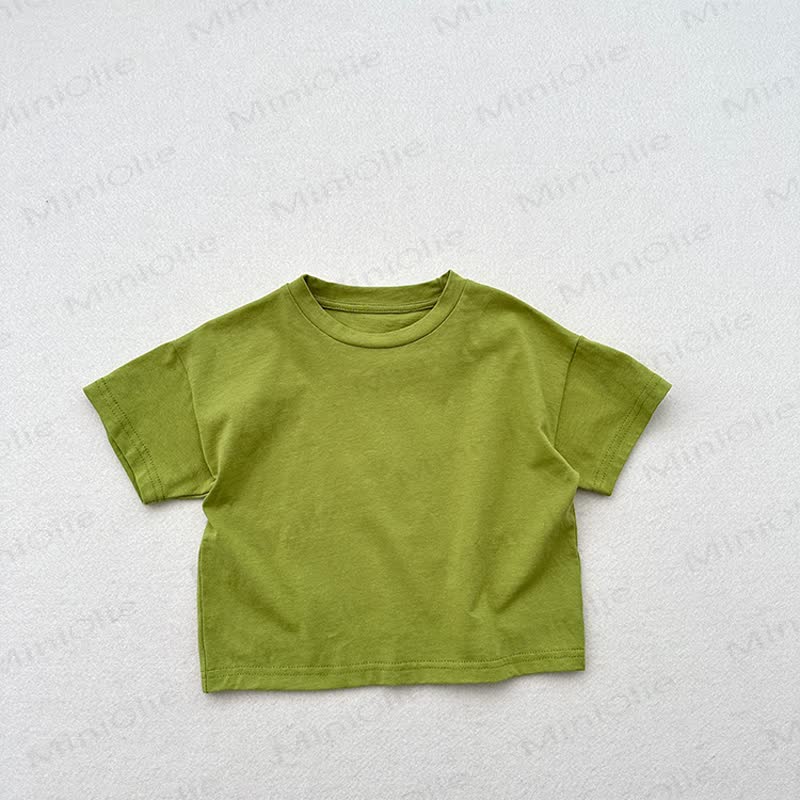 Sommer -T-Shirt für Kleinkind , Einfarbig, Rundhalsausschnitt - Grün - 6-7J - image 3