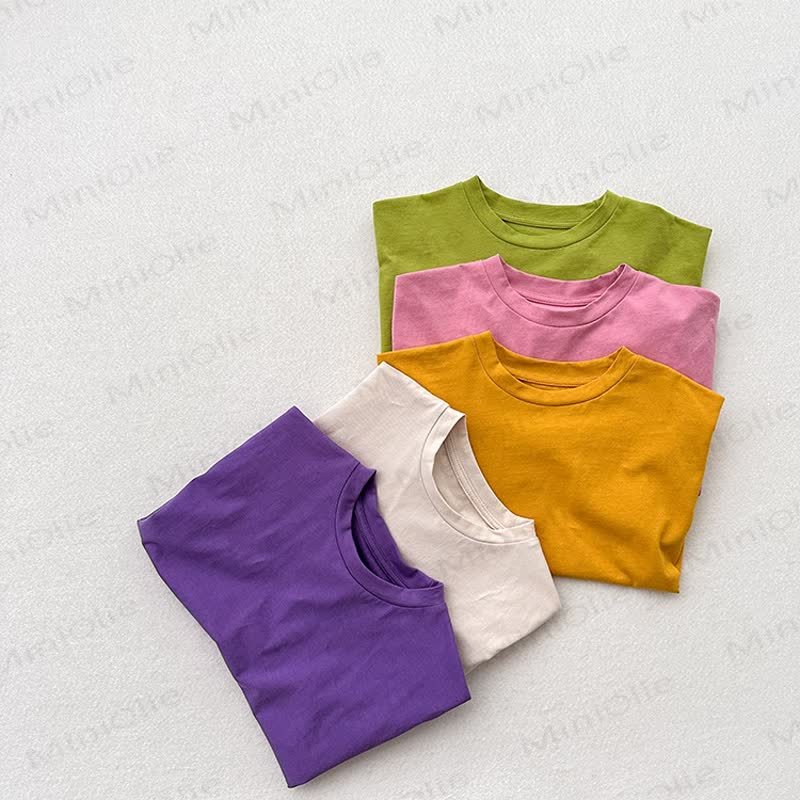 Sommer -T-Shirt für Kleinkind , Einfarbig, Rundhalsausschnitt - image 7