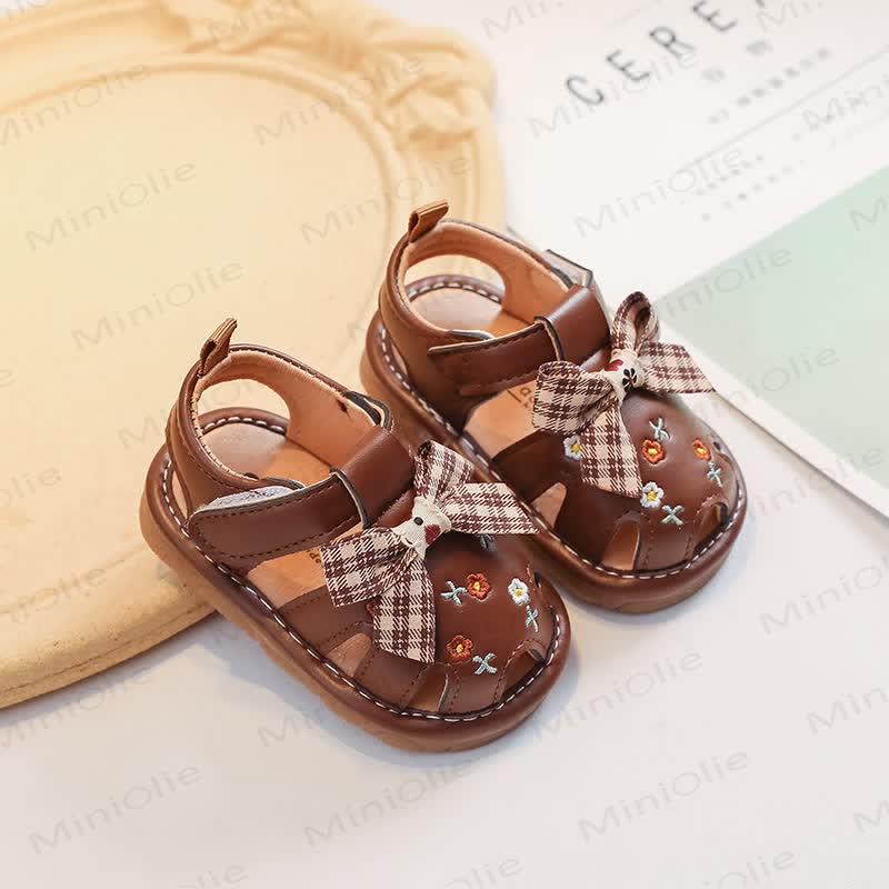 Kleinkind Sandalen mit Schleife - Braun - 6C - image 5