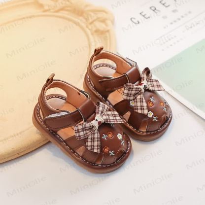 Kleinkind Sandalen mit Schleife - Braun - 6C - image 5