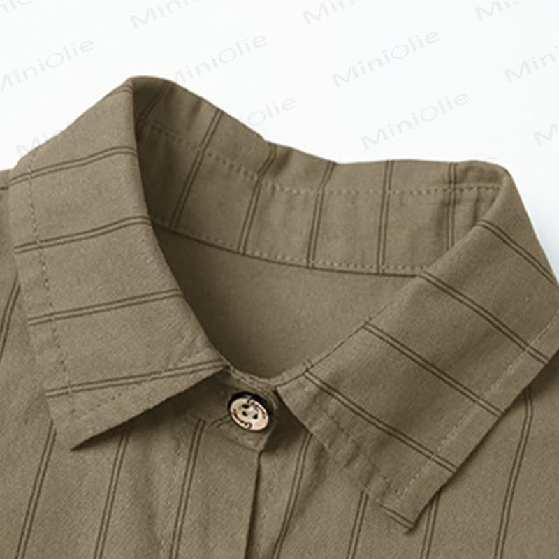 Set aus gestreiftem Baumwollhemd und Shorts für Kleinkind-Jungen) - image 5