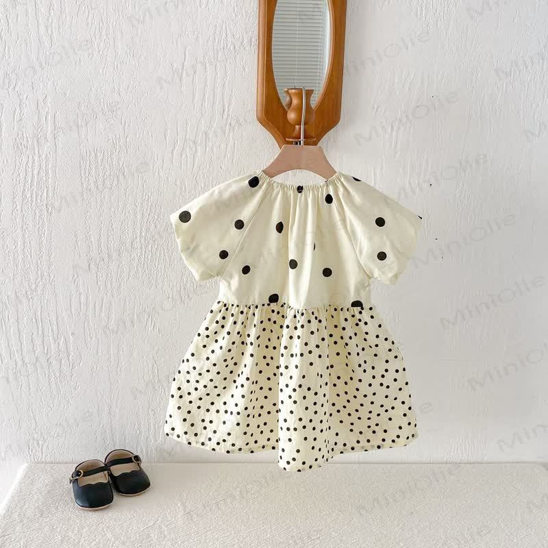 Kleid für Kleinkind-Mädchen mit Punktmuster und Puffärmeln - image 2