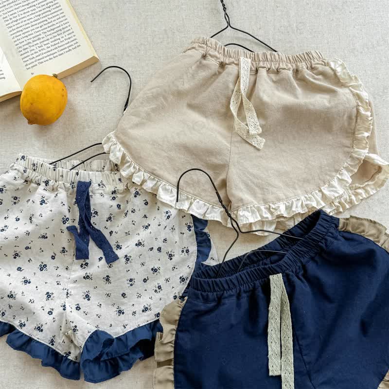 Kleinkind - Shorts aus weicher Blumen mit Blumenmuster - image 1