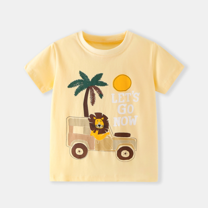 LET'S GO NOW Kleinkind Löwin T-Shirt mit Löwenprint - Gelb - 8Y - image 1