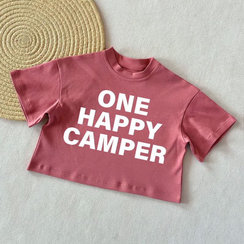 ONE HAPPY CAMPER Baby Sommer Freizeit-T-Shirt - Ziegelrot - 2-3J - image 4