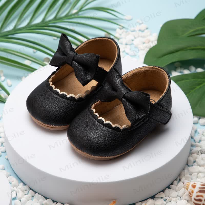 Baby Schleife Schuhe Kleid - Schwarz - 12-18M - image 9