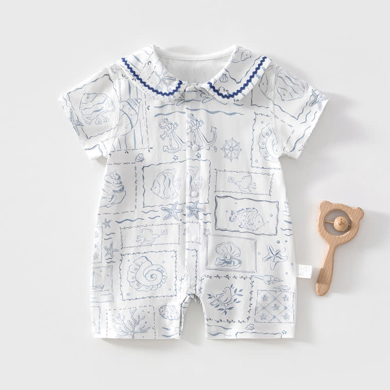 Baby Jungen- Strampler mit Ozean - Weiß - 18-24M - image 1