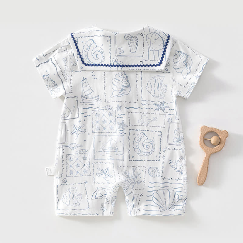 Baby Jungen- Strampler mit Ozean - image 2