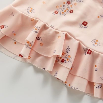 Baby Badeanzug mit Rüschenträgern in Blume /Zitronenmuster - image 6