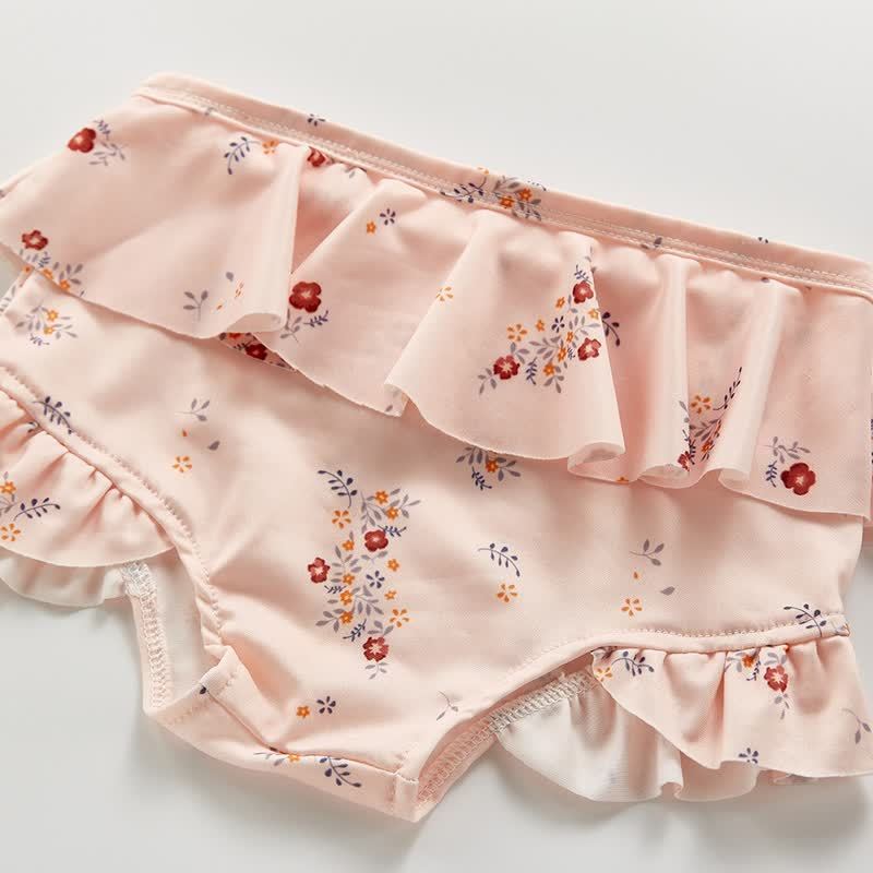 Baby Badeanzug mit Rüschenträgern in Blume /Zitronenmuster - image 7