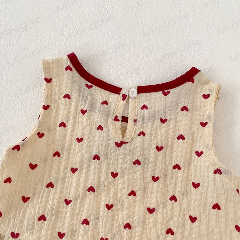 Set aus Tanktop und Shorts mit Herz und Schleife für Kleinkind-Mädchen - image 4