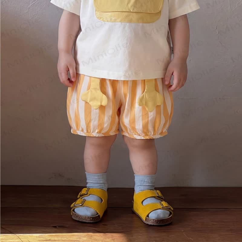 Baby Sommer Baumwoll- Shorts mit Streifen - image 7