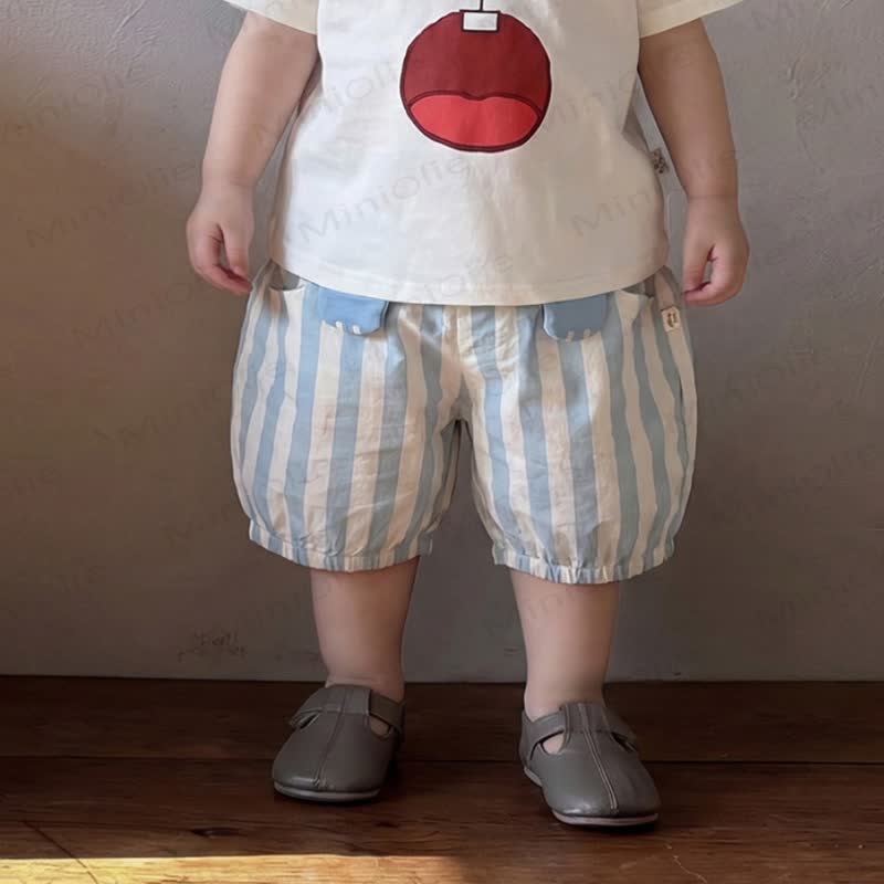 Baby Sommer Baumwoll- Shorts mit Streifen - image 8