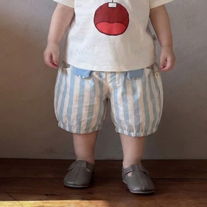 Baby Sommer Baumwoll- Shorts mit Streifen - image 8