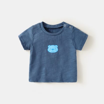 T-Shirt mit Bär für Baby - Marineblau - 3-4J - image 2