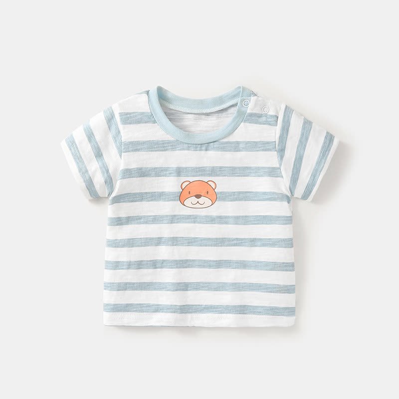 T-Shirt mit Bär für Baby - Blau Streifen - 3-4J - image 3