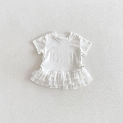 T-Shirt mit Lace für Baby - Weiß - 3-4J - image 2