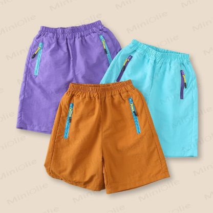 Nylon- Shorts für Kinder-Jungen, Einfarbig - image 1