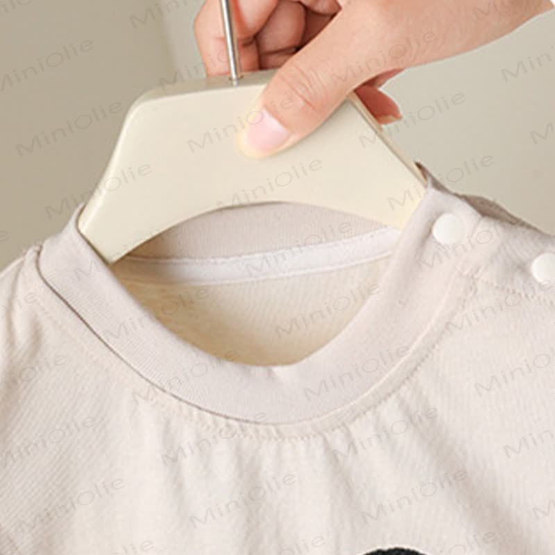 Baby Baumwoll- Tanktop und Shorts Set mit Cartoon-Gesichtern - image 5