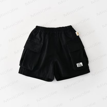 Streifen Baumwoll- Spitze für Baby und Kleinkind-Jungen) oder einfarbige Schwarz Shorts - Schwarz - 4-5J - image 4