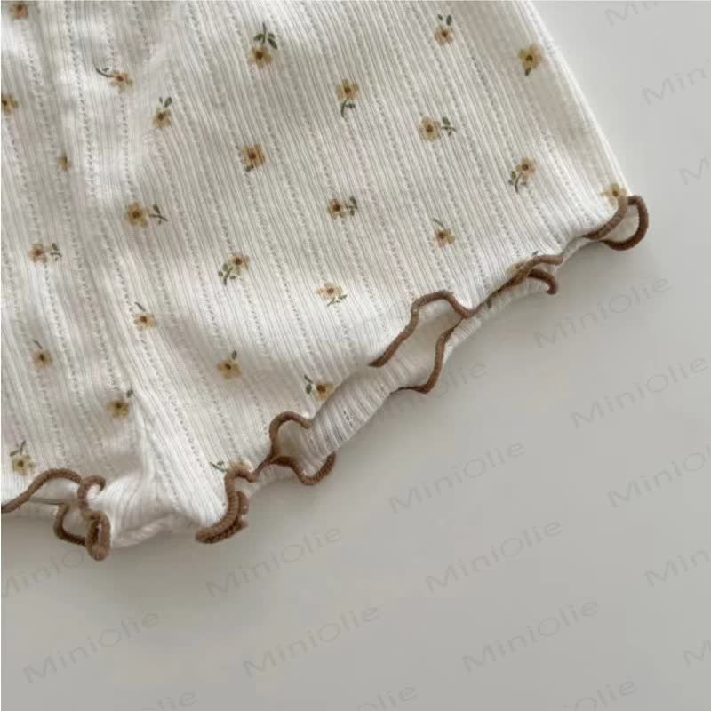 Baby Mädchen -Pyjama Set aus Blumen Tanktop und Shorts mit Blumenmuster, bestehend aus Tanktop und Shorts - image 5