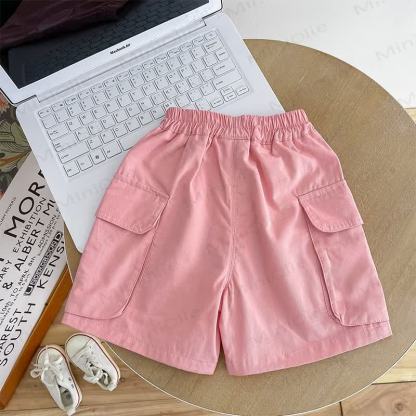 Shorts für Kleinkind , Einfarbig - Rosa - 8-9J - image 2