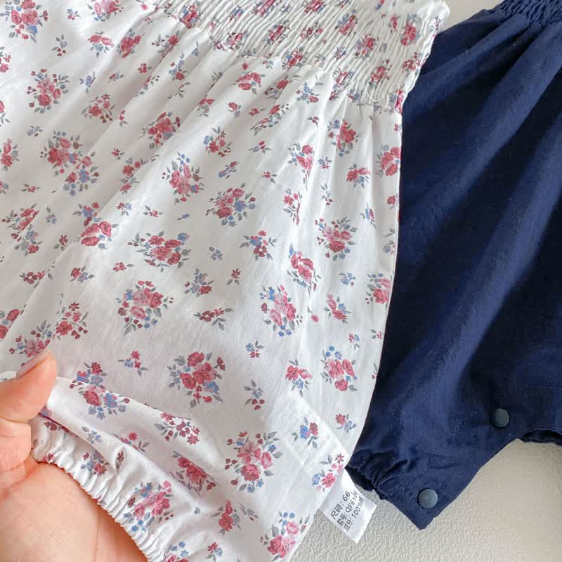 Baby Strampler, Einfarbig/ mit Blumen, Strampler - image 8