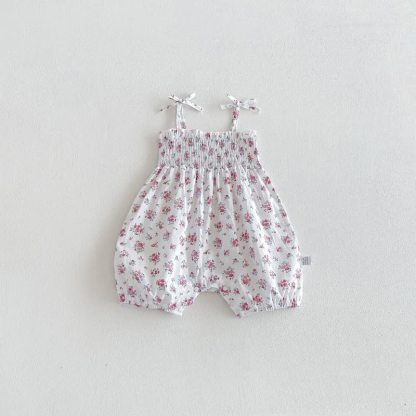 Baby Strampler, Einfarbig/ mit Blumen, Strampler - Weiß - 18-24M - image 3