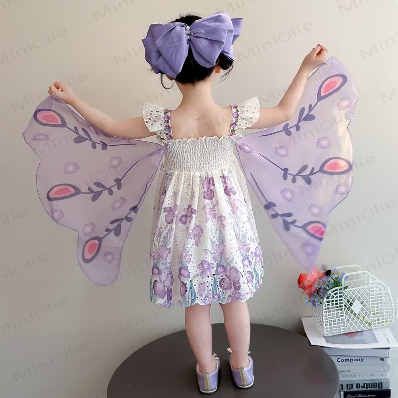 Ärmelloses Kleid aus Blumen mit Tüll für Kleinkind-Mädchen - image 3