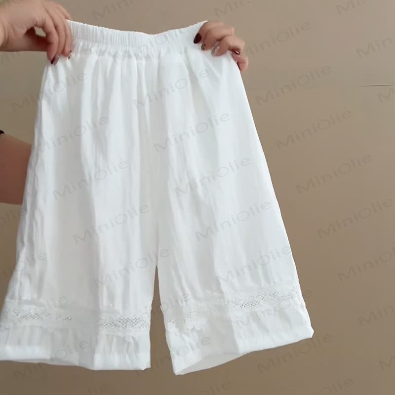 Set aus Baumwoll Tanktop und Hose in Einfarbig für Kleinkind-Mädchen - Weiß - 6-7J - image 3