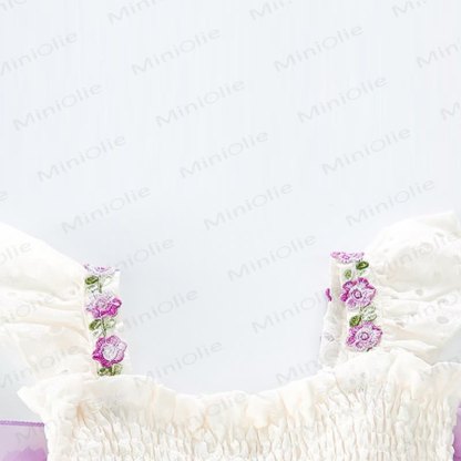 Ärmelloses Kleid aus Blumen mit Tüll für Kleinkind-Mädchen - image 5