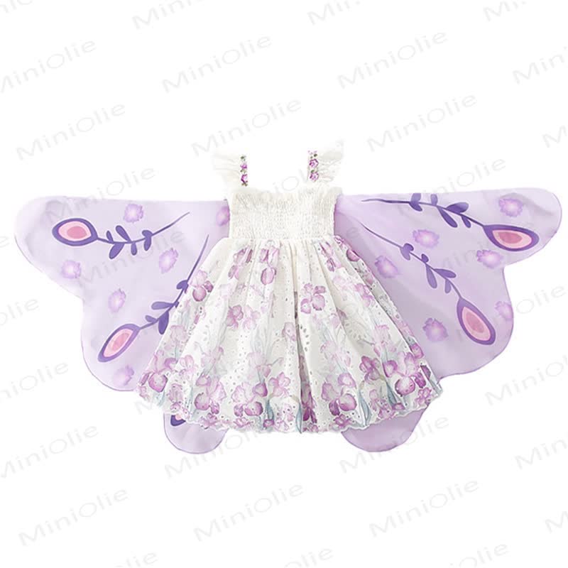 Ärmelloses Kleid aus Blumen mit Tüll für Kleinkind-Mädchen - image 4