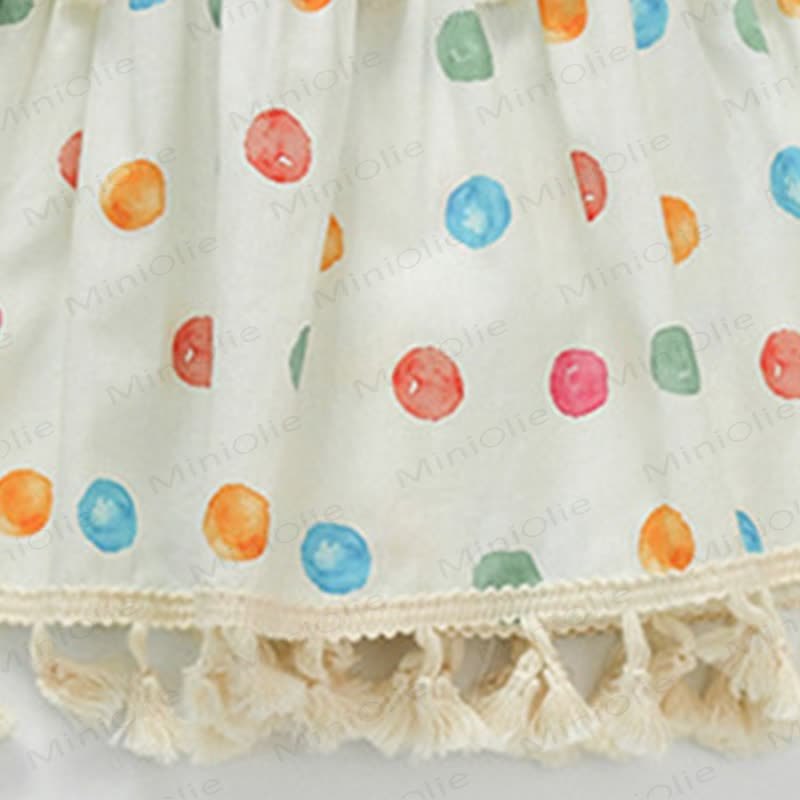 Kleid mit Puffärmeln und Punktmuster für Kleinkind-Mädchen - image 4