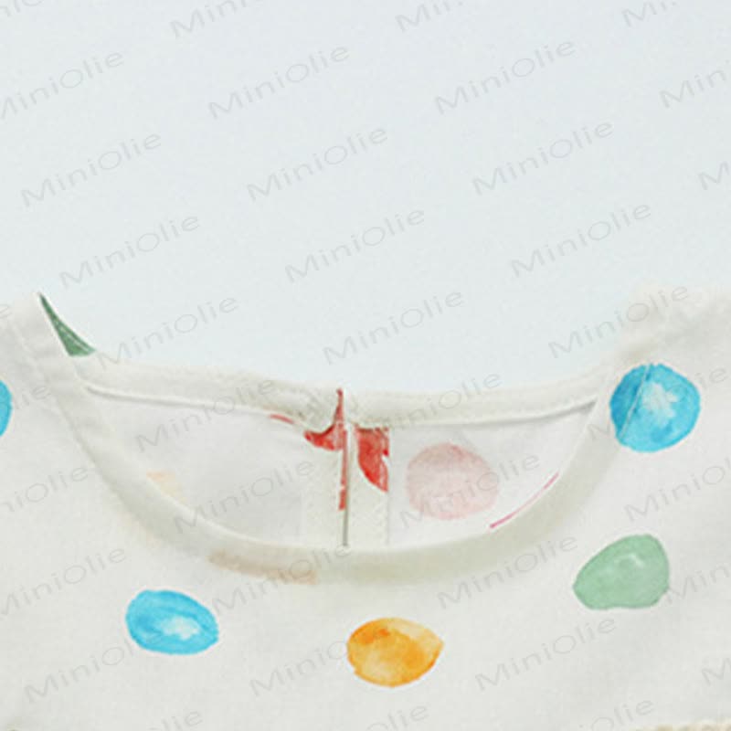 Kleid mit Puffärmeln und Punktmuster für Kleinkind-Mädchen - image 3