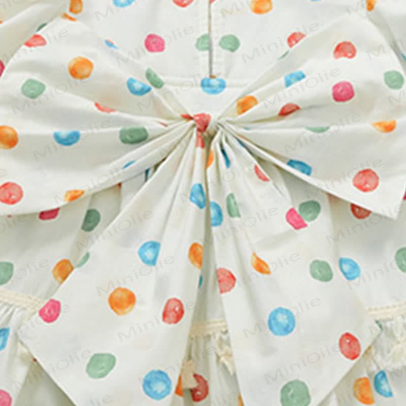 Kleid mit Puffärmeln und Punktmuster für Kleinkind-Mädchen - image 6