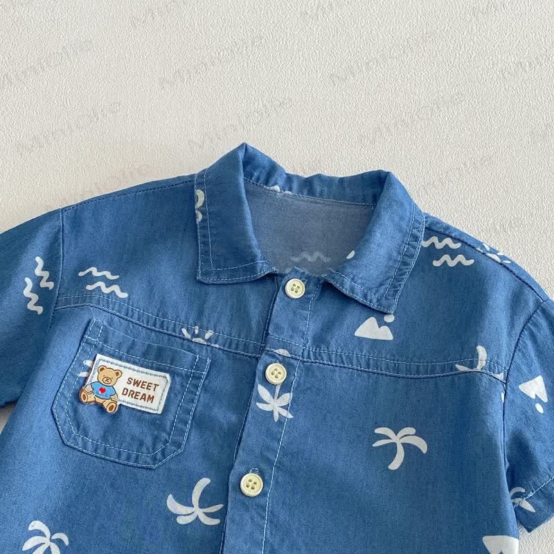 Set aus Spitze und Shorts mit Palmenmuster für Baby und Kleinkind-Jungen) - image 2